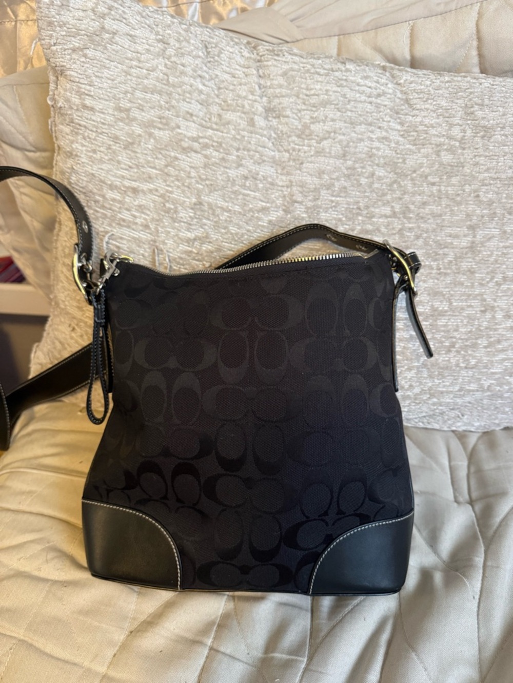 Coach Black Signature Crossbody Shoulder Bag